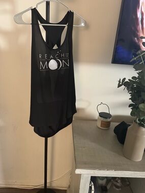 ZYIA Black "Reach for the Moon" Racerback Tank Top XXXL